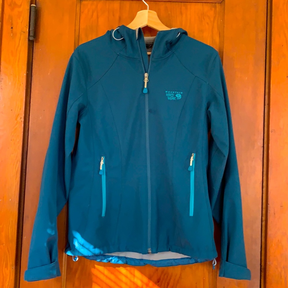 Hooded Softshell Jacket in Teal